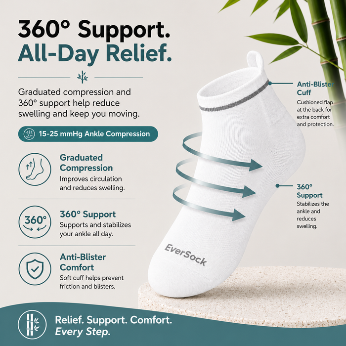 Bamboo Ankle Compression Socks
